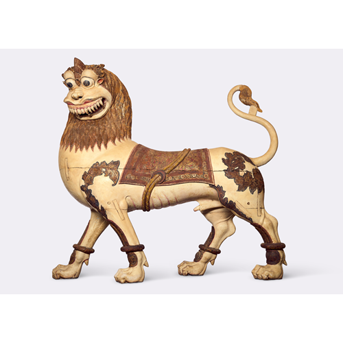 Monumental Processional Figure of a Lion Vahana